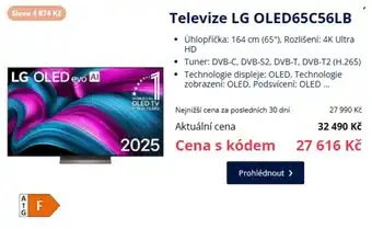 Lg oled65c56lb