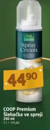 Konzum Coop Premium šlehačka ve spreji nabídka