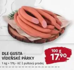 Konzum Vídeňské párky nabídka