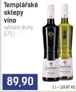 Konzum Templářské sklepy víno nabídka
