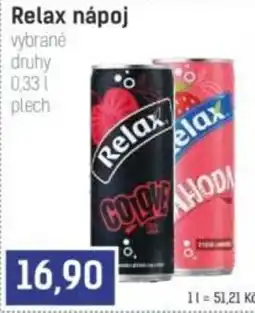 Konzum Relax nápoj nabídka