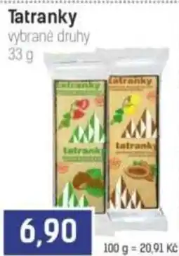 Konzum Tatranky vybrané druhy nabídka
