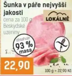 Konzum Lokálně šunka v páře nejvyšší jakosti nabídka