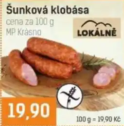 Konzum Lokálně šunková klobása nabídka