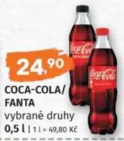 Konzum Coca-Cola/Fanta vybrané druhy nabídka
