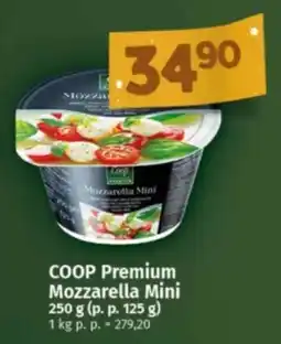Konzum Coop premium mozzarella mini nabídka