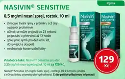 mojelekarna.cz Nasivin Sensitive nabídka
