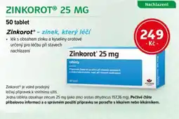 mojelekarna.cz Zinkorot 25 mg nabídka