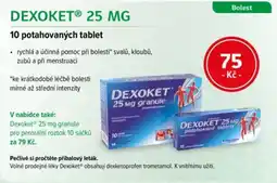 mojelekarna.cz Dexoket 25 mg potahované tablety nabídka