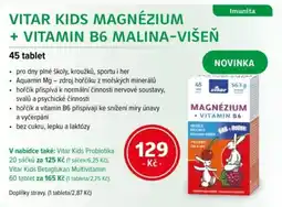 mojelekarna.cz Vitar kids magnézium + vitamin b6 malina-višeň nabídka