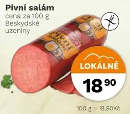 Konzum Beskydské uzeniny pivní salám nabídka
