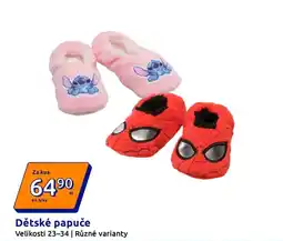 Action Dětské papuče nabídka