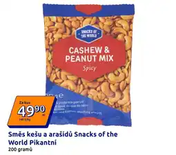 Action Snacks of the World Směs kešu a arašídů Pikantní nabídka