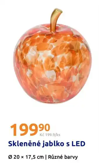 Skleněné jablko s LED