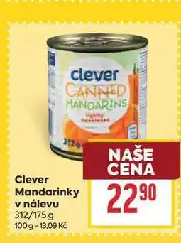 Billa Clever Mandarinky v nálevu 312/175 g nabídka