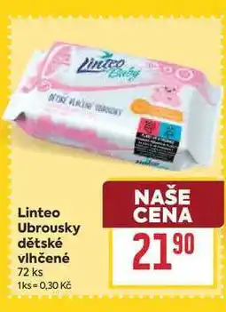 Billa Linteo Ubrousky dětské vlhčené 72 ks nabídka