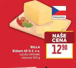 Billa BILLA Eidam 45% t. v s. z pultu lahůdek cena za nabídka