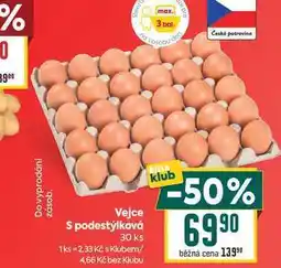 Billa Vejce S podestýlková 30 ks nabídka