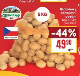 Billa Brambory konzumní pozdní balení nabídka