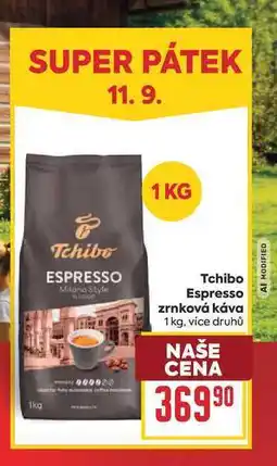Billa Tchibo Espresso zrnková káva nabídka