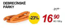 ZEMAN Debrecínské párky nabídka