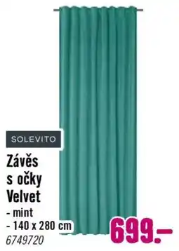 Hornbach Solevito závěs s očky velvet nabídka
