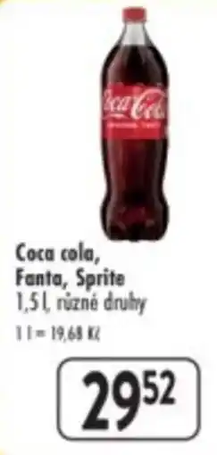Qanto Coca cola, Fanta, Sprite nabídka