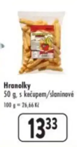 Qanto Hranolky s kečupem/s laminové nabídka