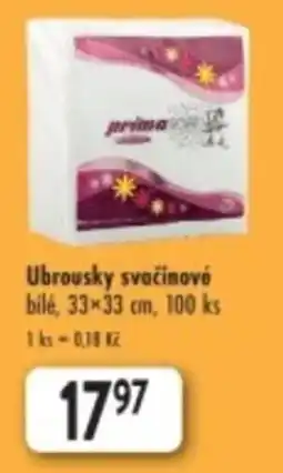 Qanto prima ubrousky svačinové nabídka