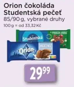 Qanto Orion čokoláda Studentská pečet nabídka