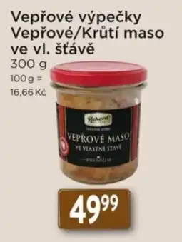 Qanto Rehorel veprové krůtí maso ve vlastní šťávě nabídka