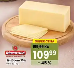 TEMPO Moravská Sýr Eidam 30% nabídka