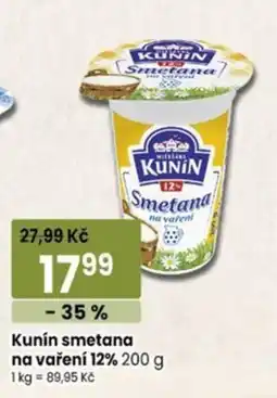 TEMPO Kunín smetana na vaření nabídka
