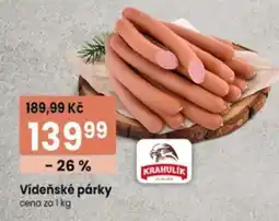 TEMPO Krahlík vídeňské párky nabídka