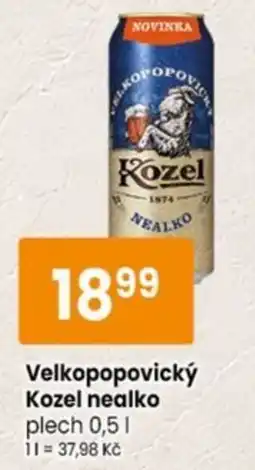TEMPO Velkopopovický Kozel nealko nabídka