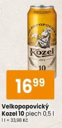 TEMPO Velkopopovický Kozel 10 nabídka