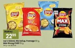 TEMPO Lay's Solené, Stix kečup, Fromage, Max Strong Chilli nabídka