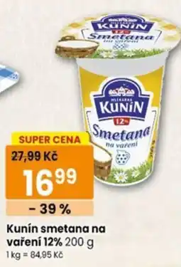 TEMPO Kunín smetana na vaření 12% nabídka