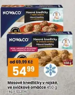 TEMPO Nowaco masové knedlíčky v rajské, ve svíčkové omáčce nabídka