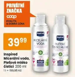 TEMPO Inspired Micerální voda, Pleťové mléko čistící nabídka