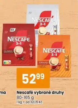 TEMPO Nescafe vybrané druhy nabídka