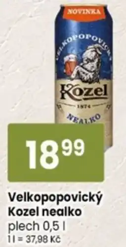 TEMPO Velkopopovický Kozel nealko nabídka