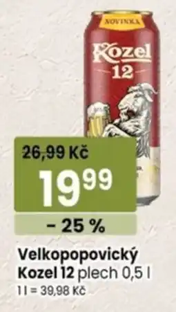 TEMPO Velkopopovický Kozel 12 nabídka