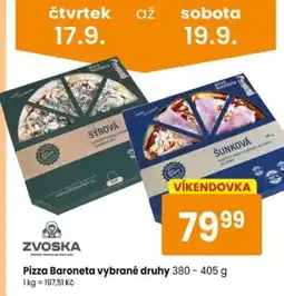 TEMPO Zvoska pizza baroneta vybrané druhy nabídka