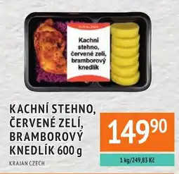Coop hb Krajan czech kachní stehno, červené zelí, bramborový knedlík nabídka