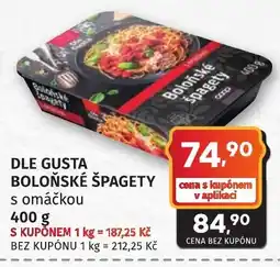 Coop hb Dle gusta bolonšské špagety s omáčkou nabídka