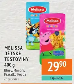 Coop hb Melissa dětské těstoviny nabídka