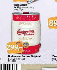 Coop Pivo budweiser budvar original nabídka