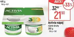 Globus Activia nápoj nabídka