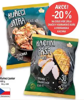 Vodňanská Kuře Kuřecí Játřa Sous-Vide